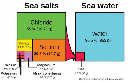 Figure 5: Predominant chemicals found in seawater
